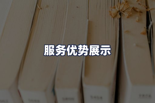服务优势展示